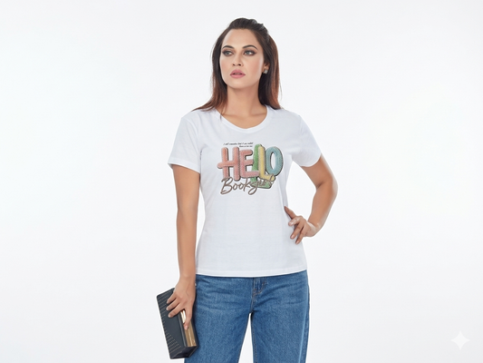 Graphic "Hello" - Casual T-Shirt