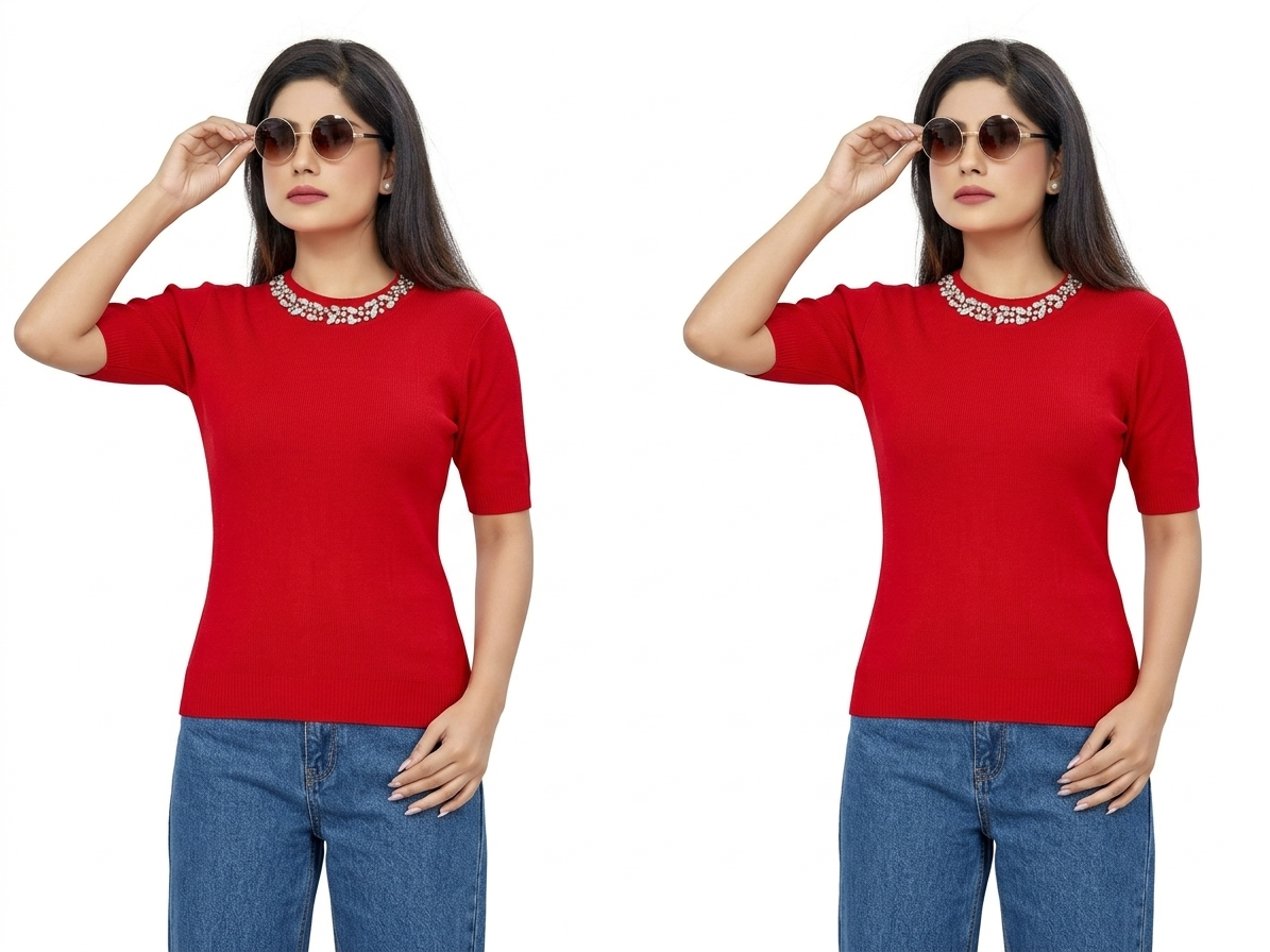 Crystal Elegance Rhinestone Tee – Italian Design, Precision Crafted