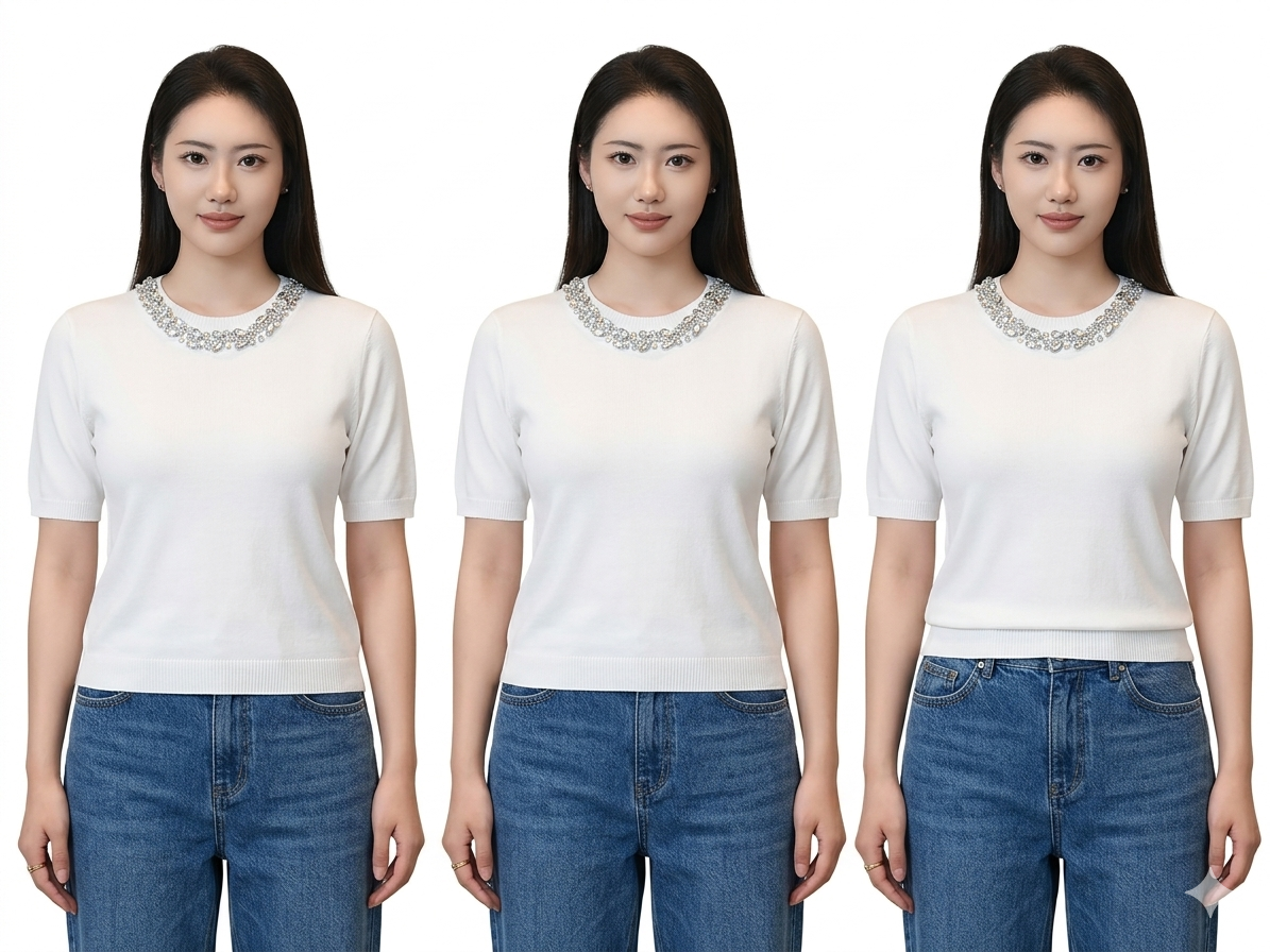 Crystal Elegance Rhinestone Tee – Italian Design, Precision Crafted
