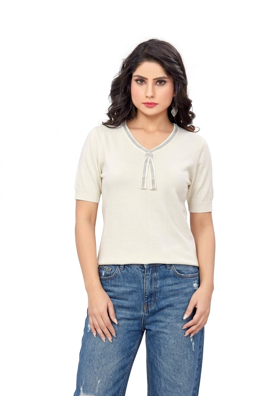 Grace Luxe Top – Timeless Italian Elegance in Pure Egyptian Cotton
