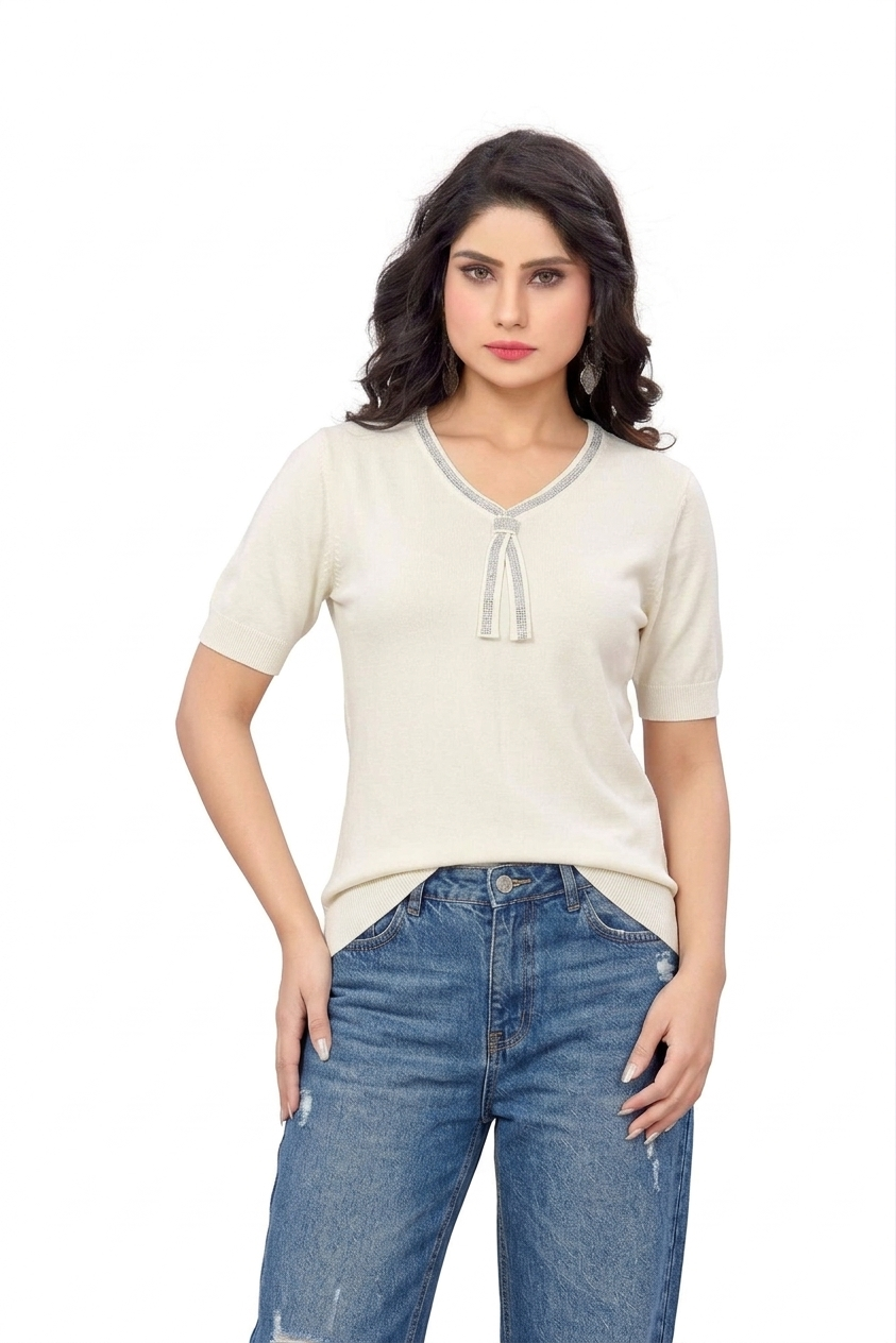 Grace Luxe Top – Timeless Italian Elegance in Pure Egyptian Cotton