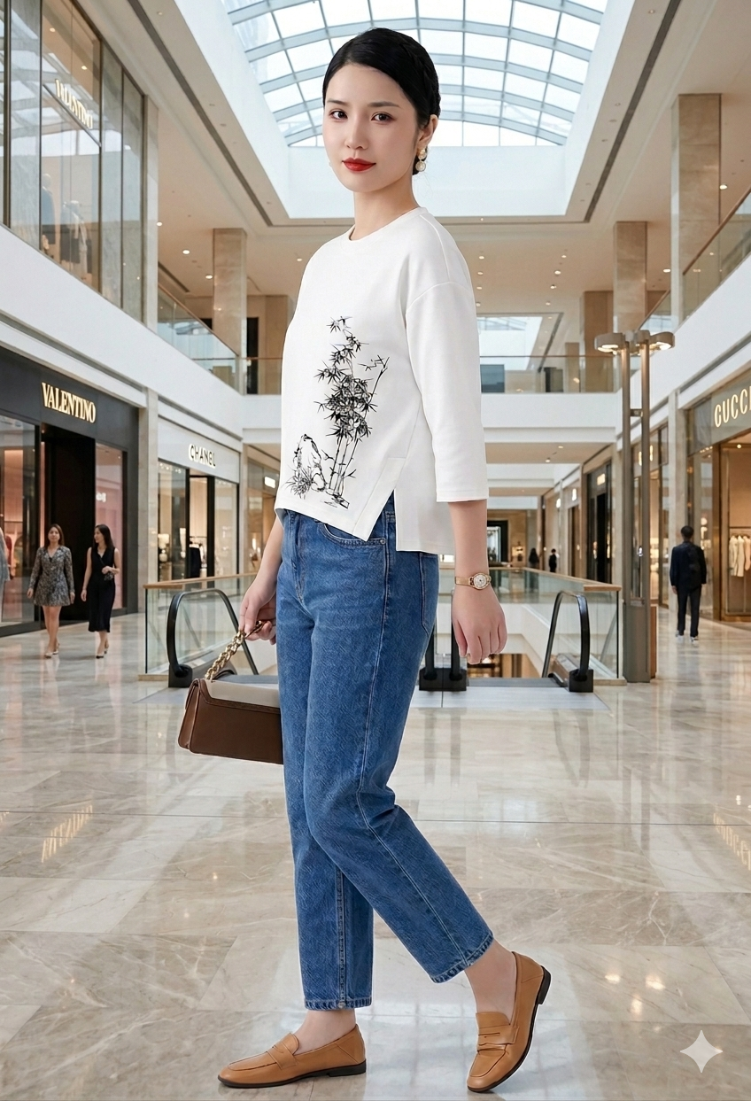 Flora Studio Drop-Shoulder Tee