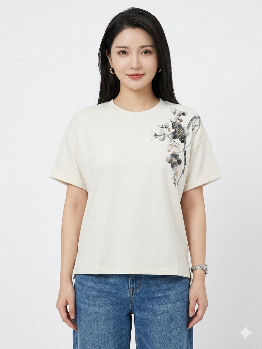 Flora Studio Drop-Shoulder Tee