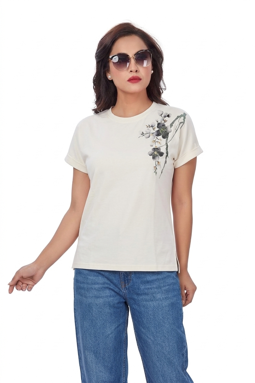 Flora Studio Drop-Shoulder Tee