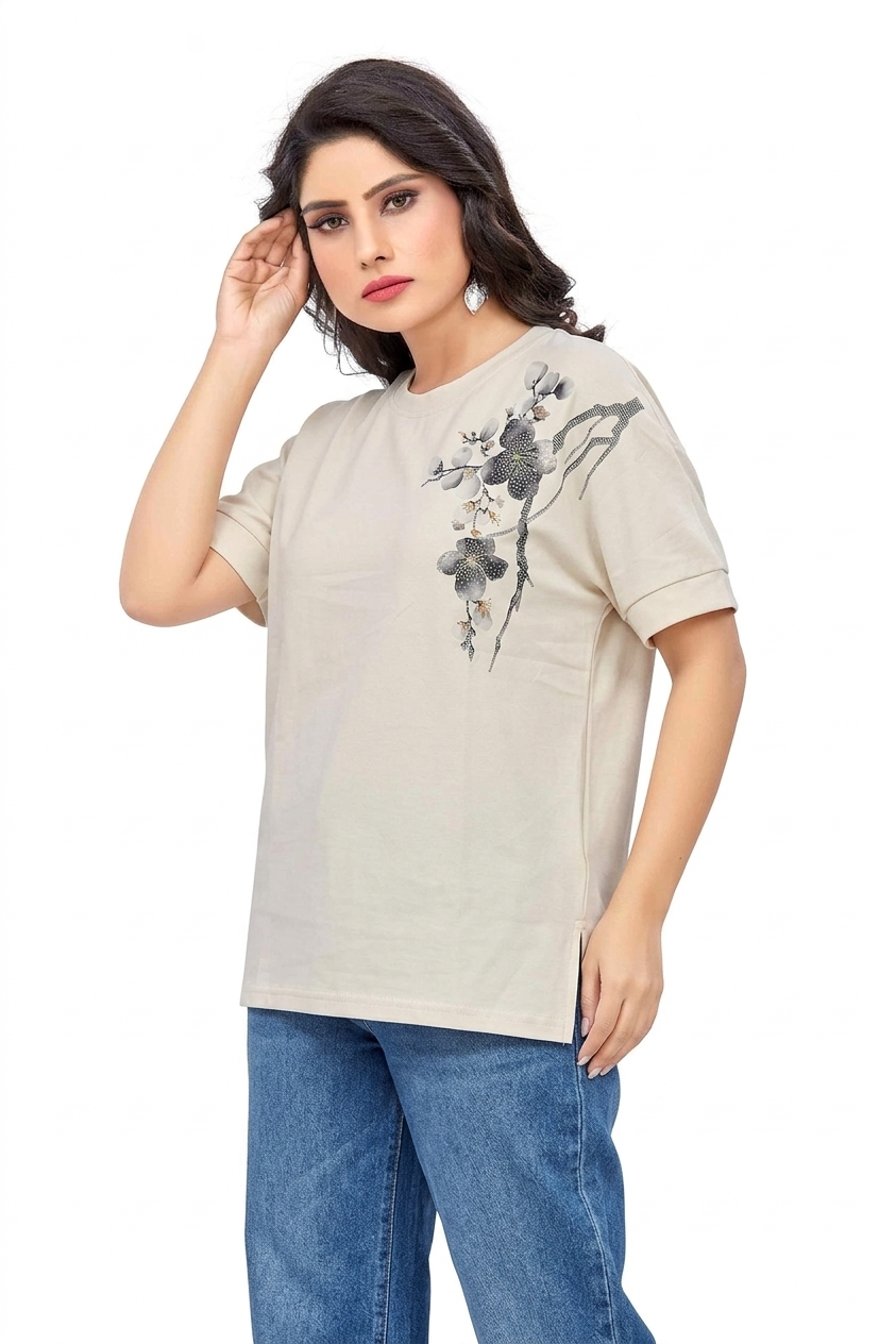 Flora Studio Drop-Shoulder Tee