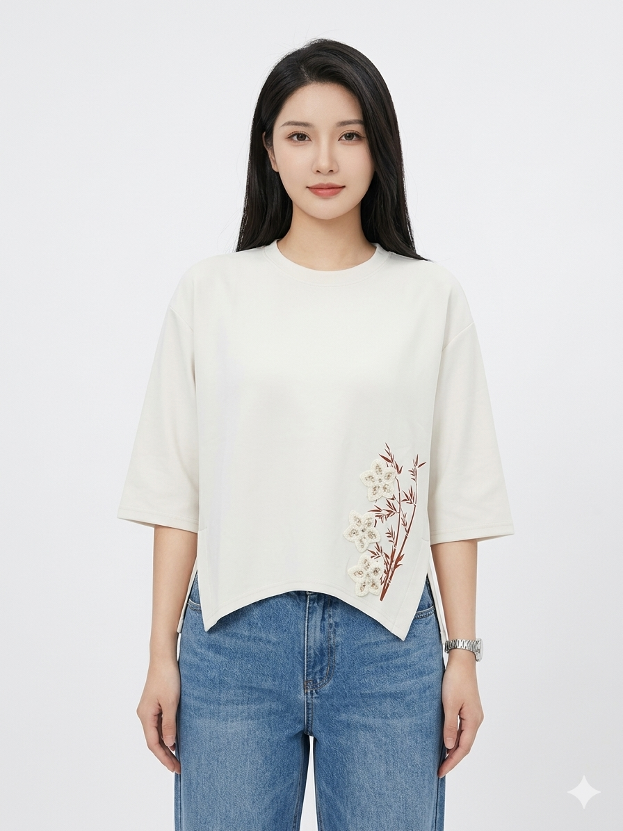 The Romantic Boho Drop-Shoulder Tee