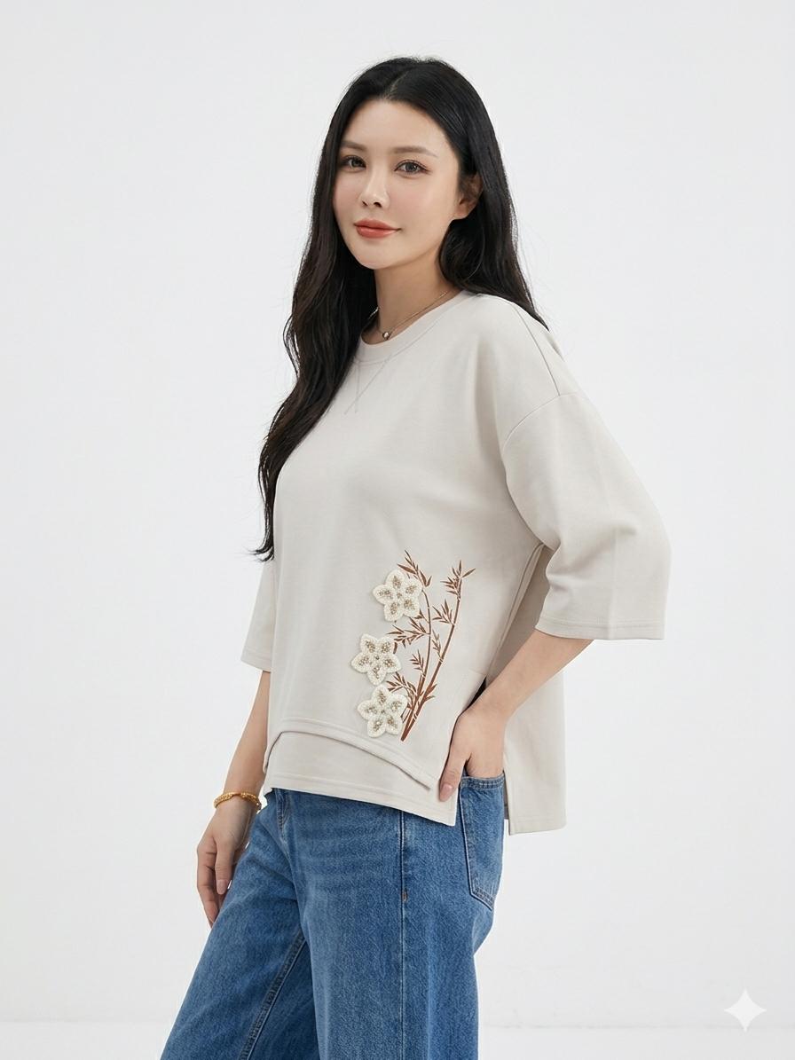 The Romantic Boho Drop-Shoulder Tee