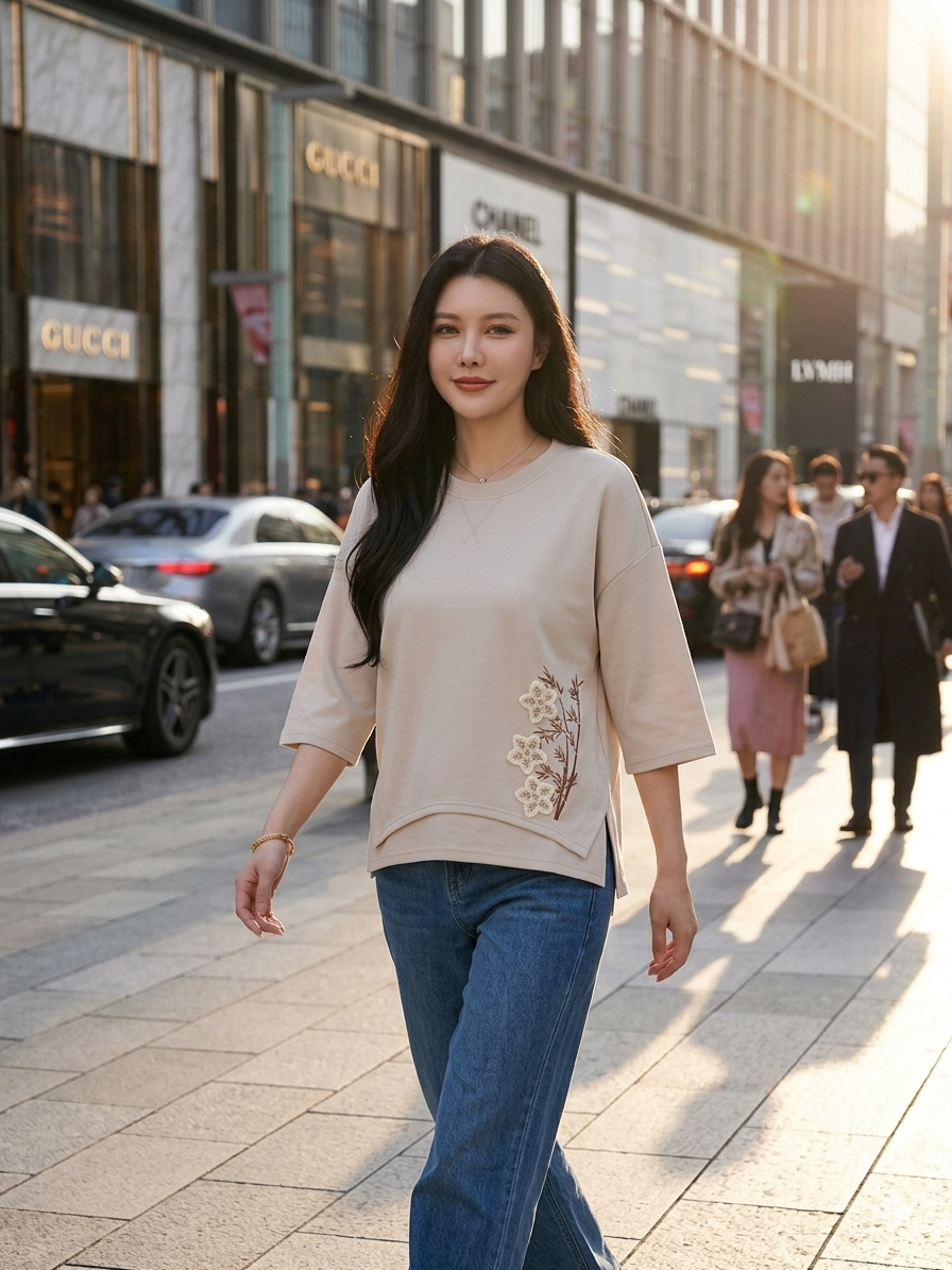 The Romantic Boho Drop-Shoulder Tee