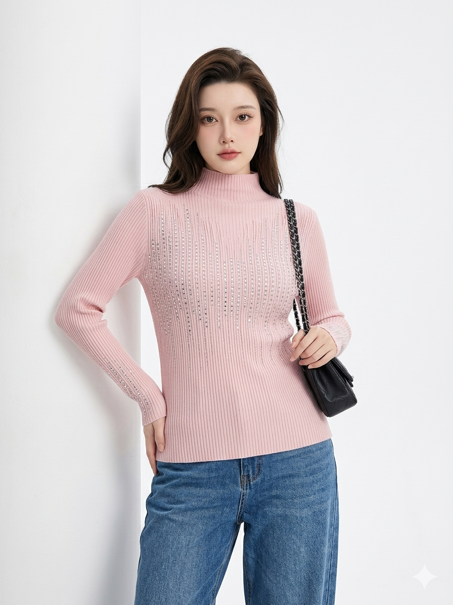 Casual Chic Top - with Sparkle Stripes