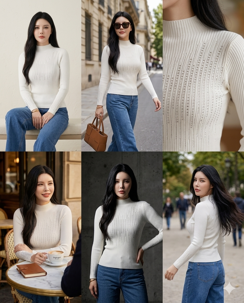 Casual Chic Top - with Sparkle Stripes