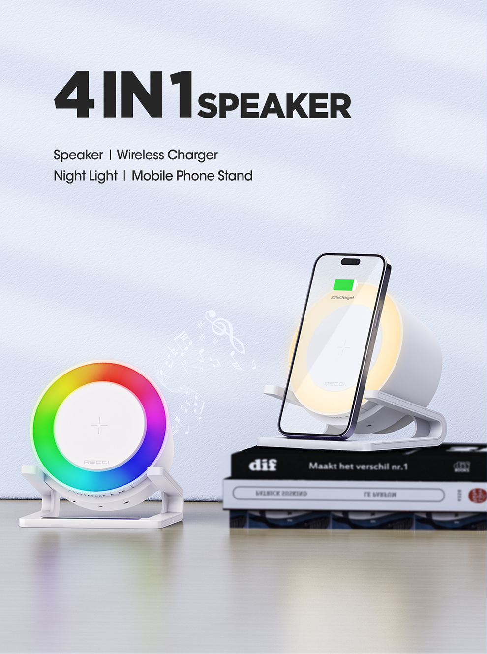 Wireless Charger With Smart Speaker