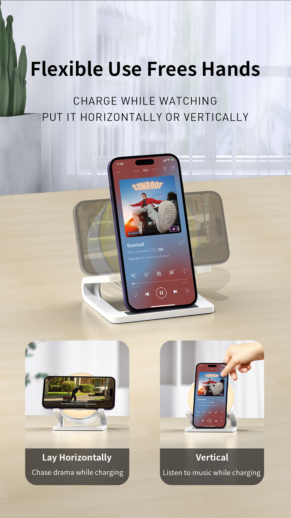 Wireless Charger With Smart Speaker