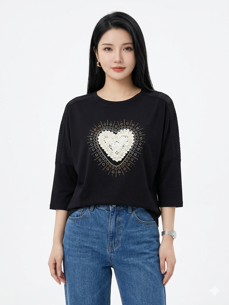 The Romantic Boho Drop-Shoulder Tee