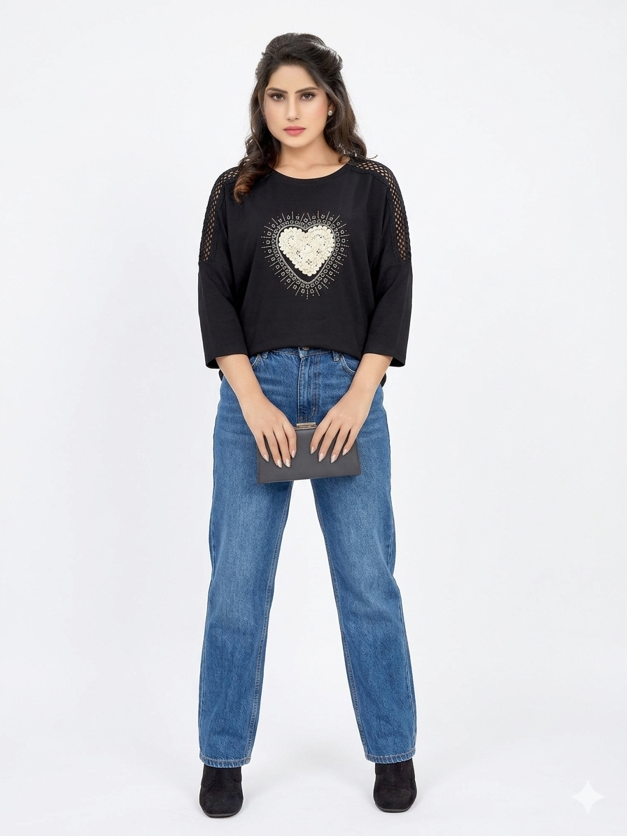 The Romantic Boho Drop-Shoulder Tee