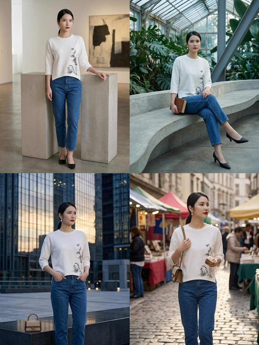 Flora Studio Drop-Shoulder Tee