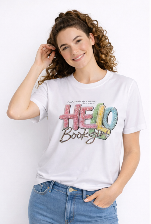 Graphic "Hello" - Casual T-Shirt