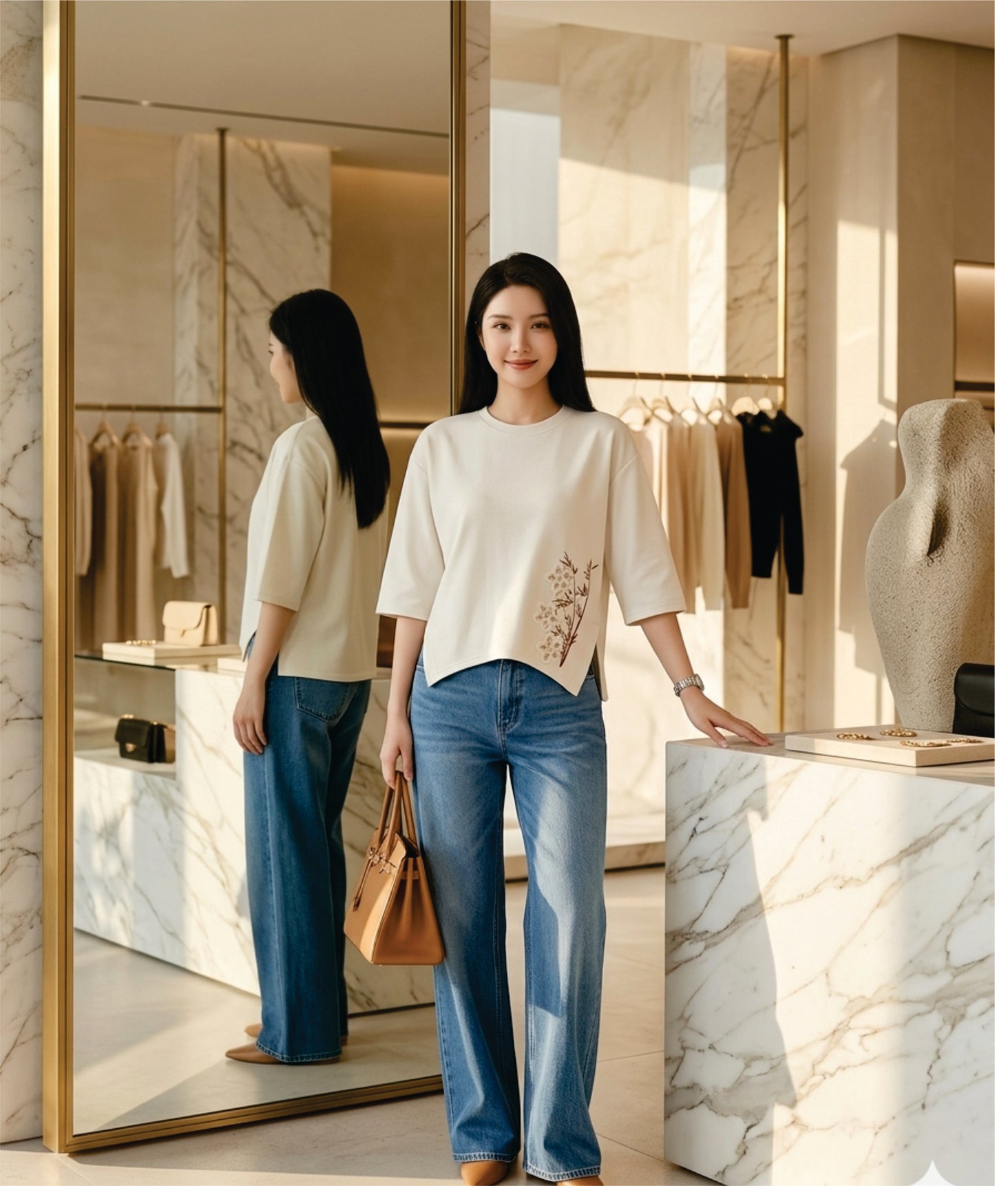 The Romantic Boho Drop-Shoulder Tee