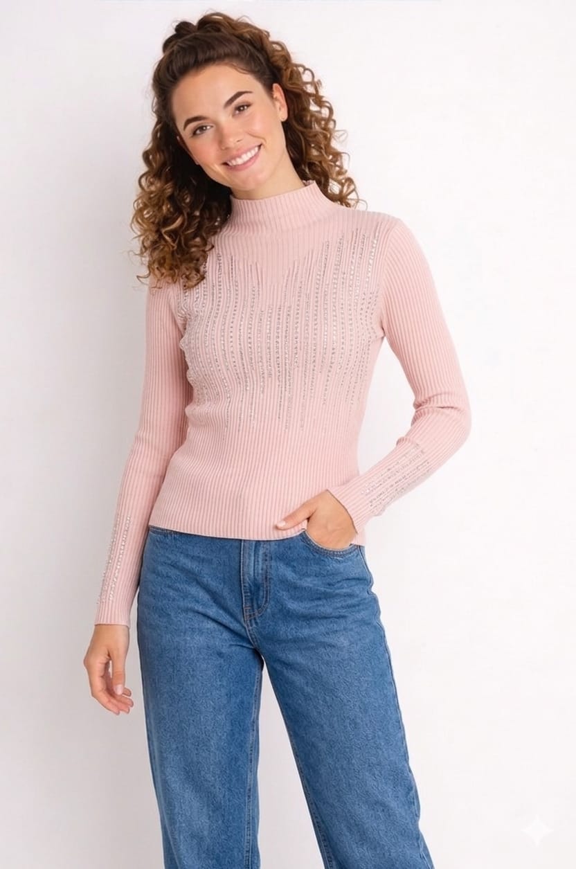 Casual Chic Top - with Sparkle Stripes