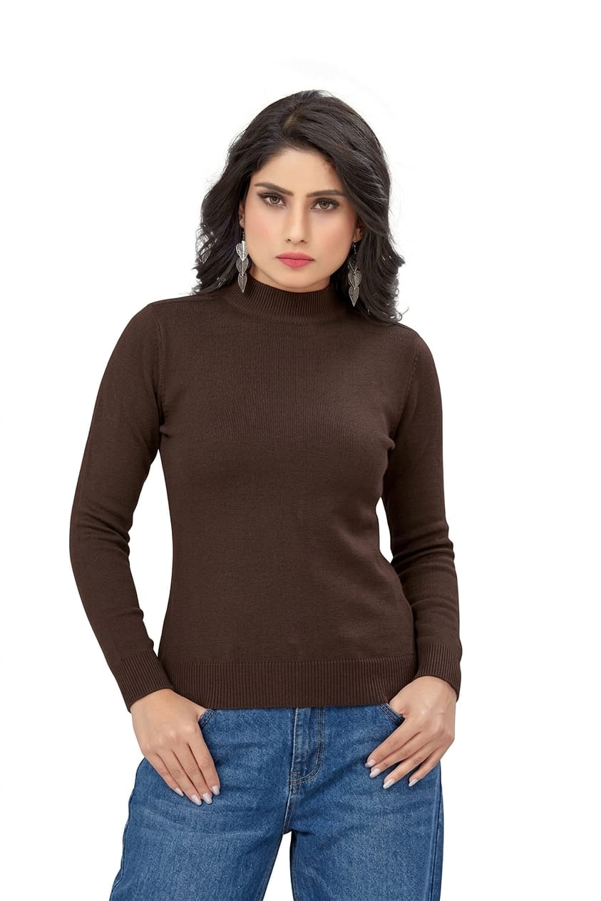 Turtleneck Knit Top