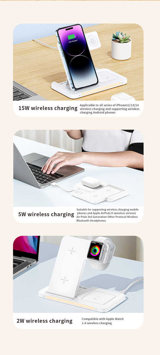 wireless charger 4 IN 1 Folding