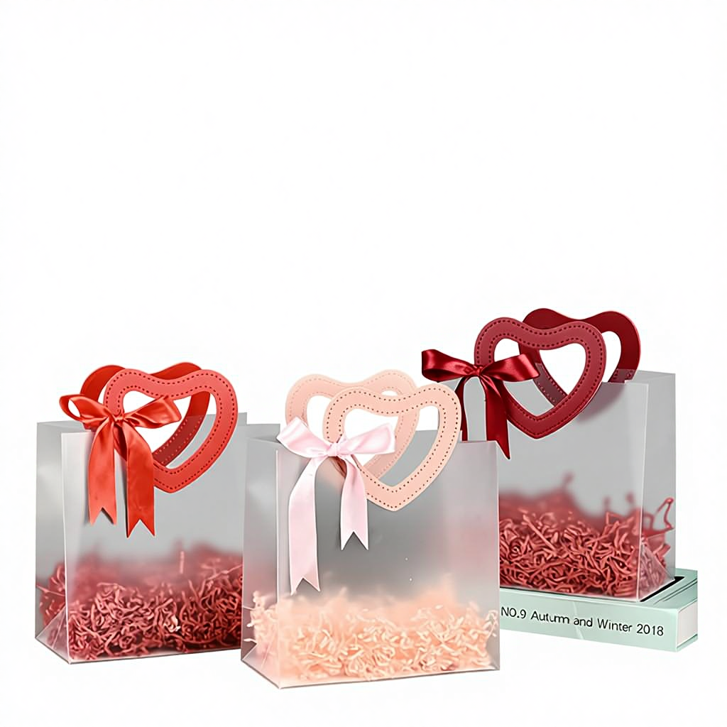 Transparent Gift Bags – Elegant Love-Inspired Packaging